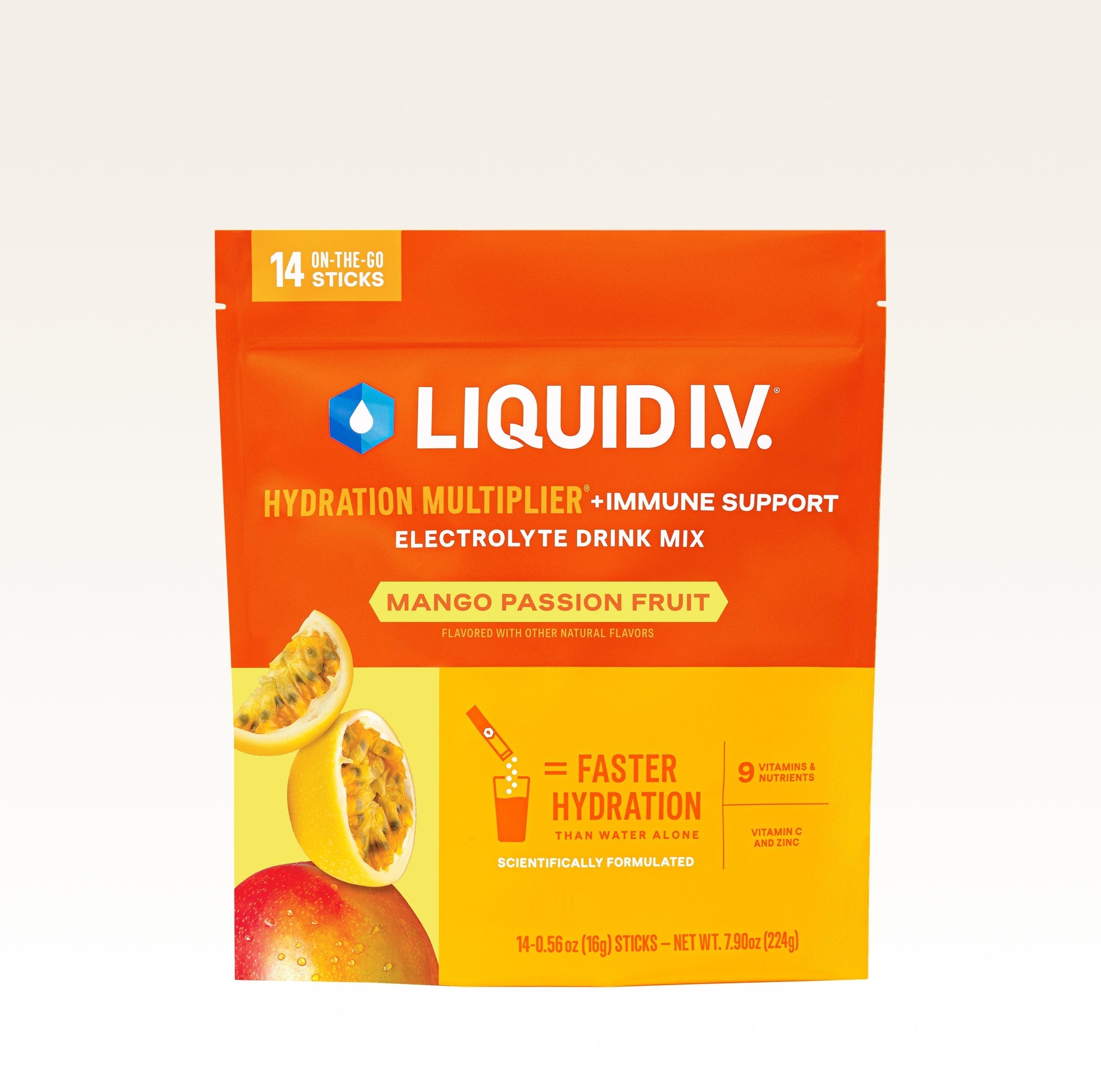 Mango Passionfruit Hydration Multiplier® +Immune Support - Bright Sip