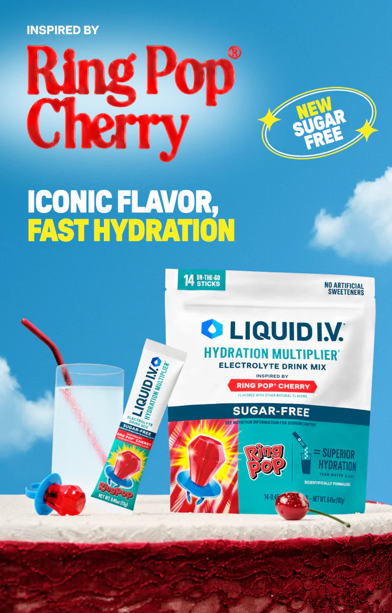 Ring Pop® Cherry Hydration Multiplier® Sugar-Free - Easy Sip